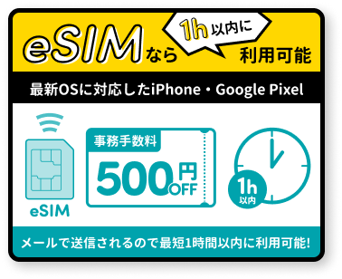eSIM登場！
