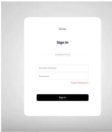 Sign Inの画面。Customer IdとPasswordの入力欄