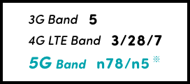 4G LTE Band 2/4/5/7/12/66/71 5G Band n71/n41/n260/n261